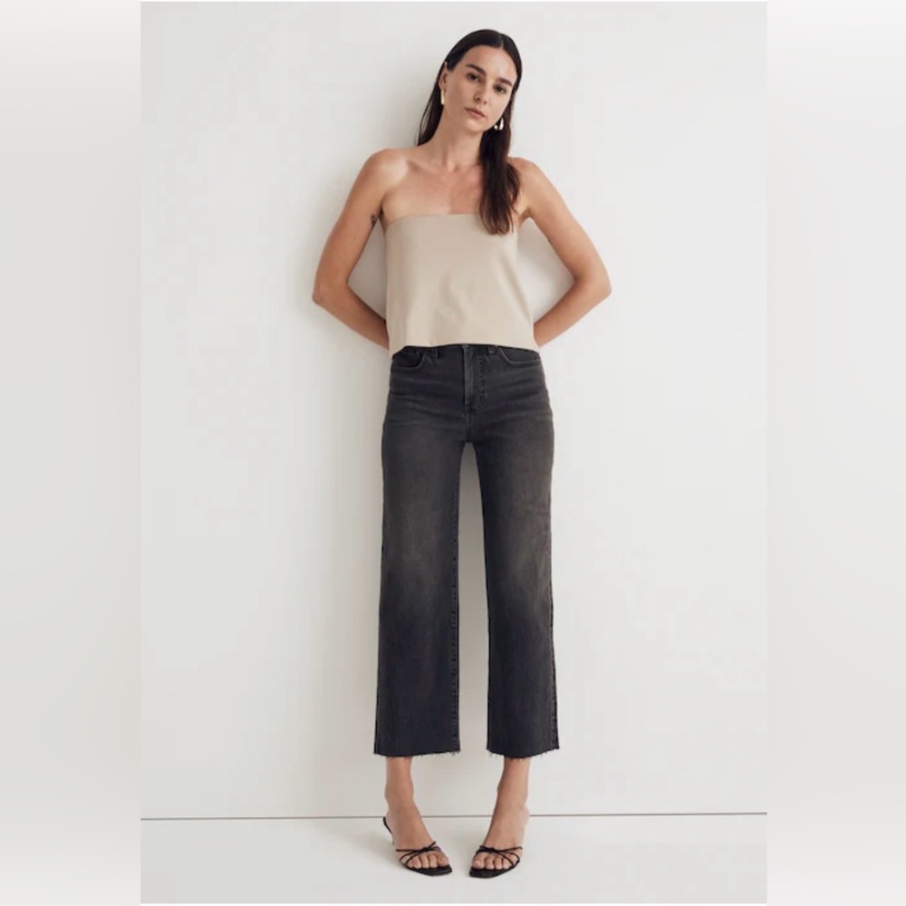 Madewell The Perfect Vintage Wide-Leg Crop Jean (Benley Wash)